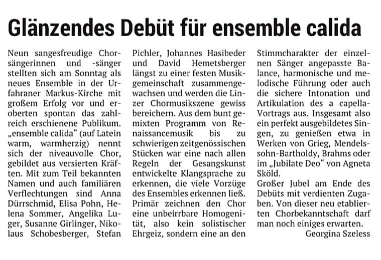 Pressetext OÖ Volksblatt